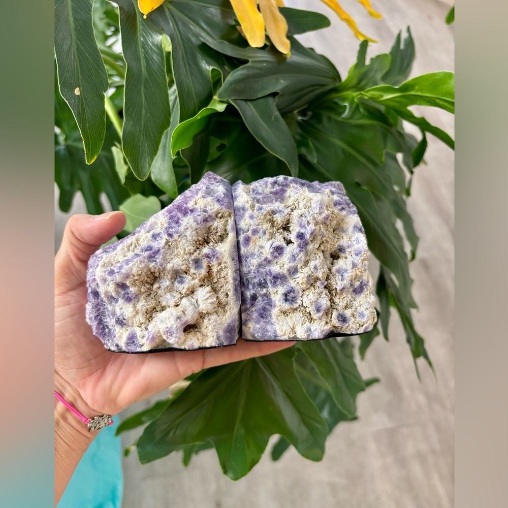 Purple Fluorite bookends || Double sided - Picture 7 of 9